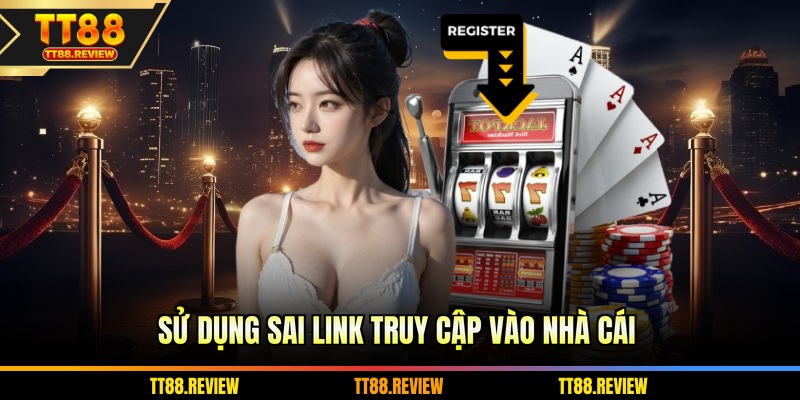 Sử dụng sai link truy cập vào nhà cái